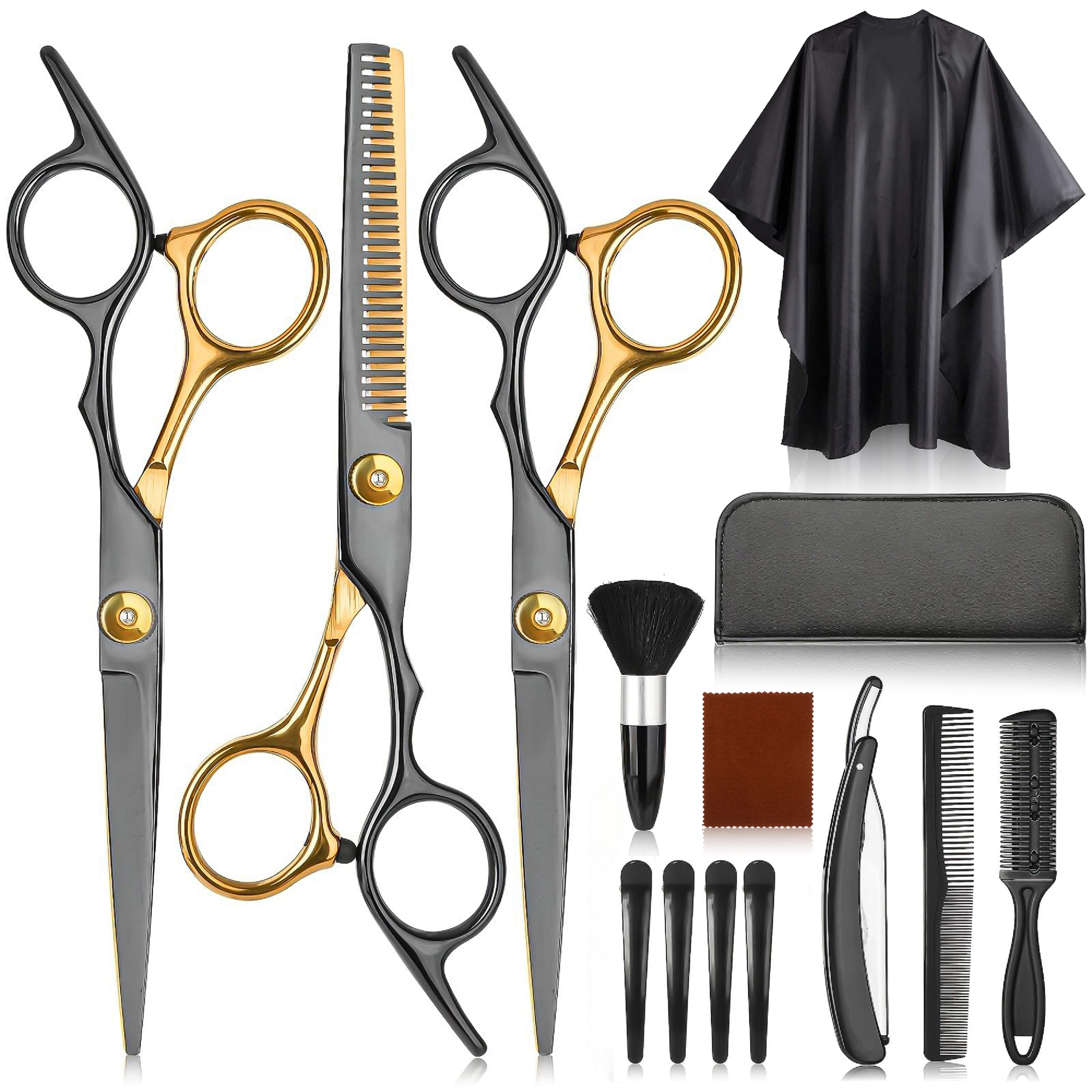 Shaving Brush Set - Professional Stainless Steel Hair Cutting Scissors