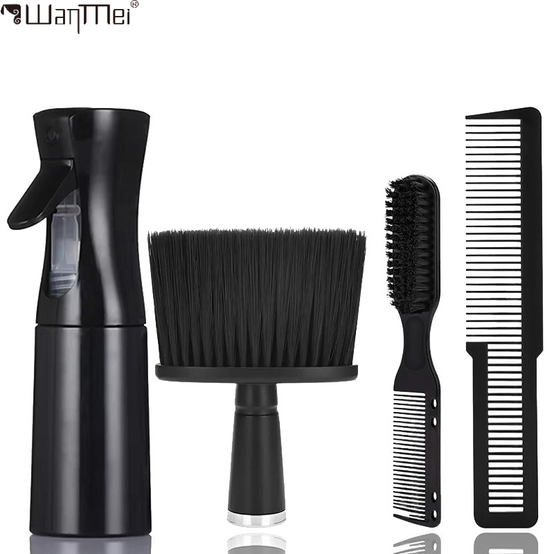 Shaving Brush Set - 3/4Pcs Professional Barber Tools Set Spray