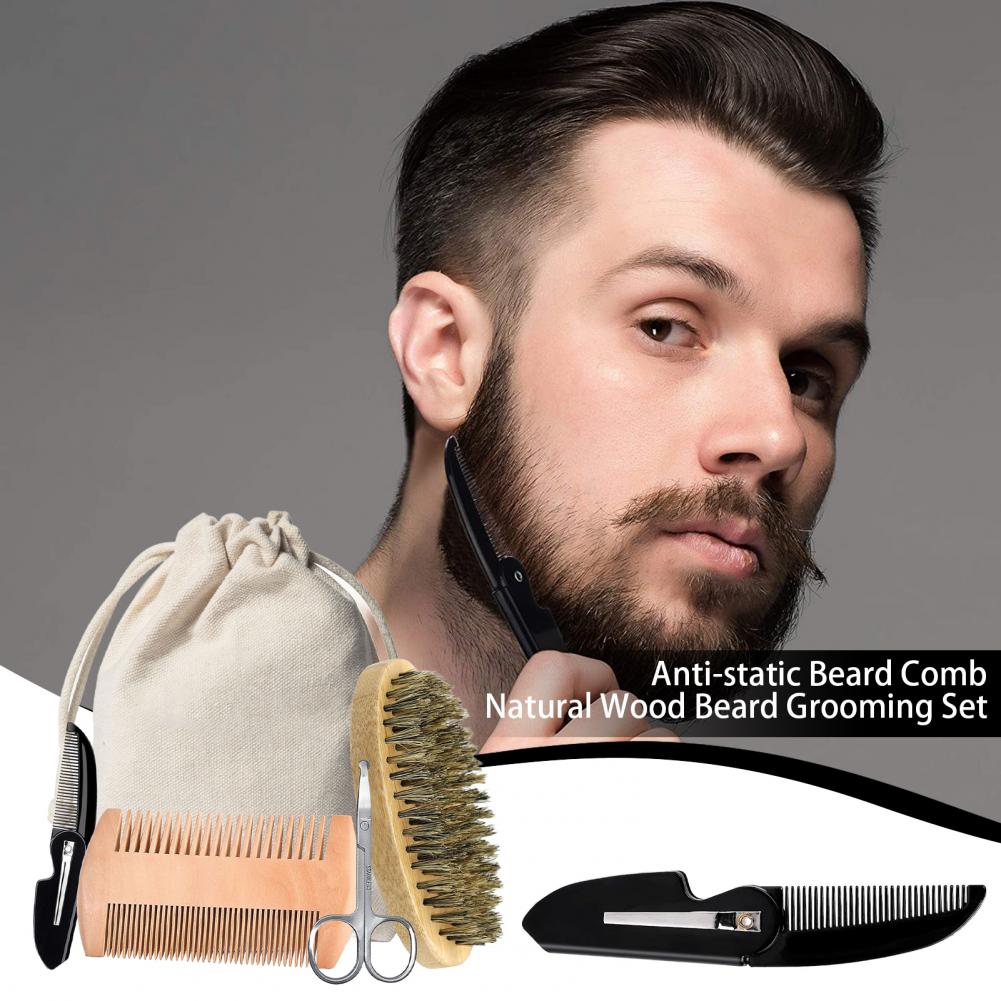 Men'S Grooming Bag - 3/5Pcs Men Beard Grooming Kit with