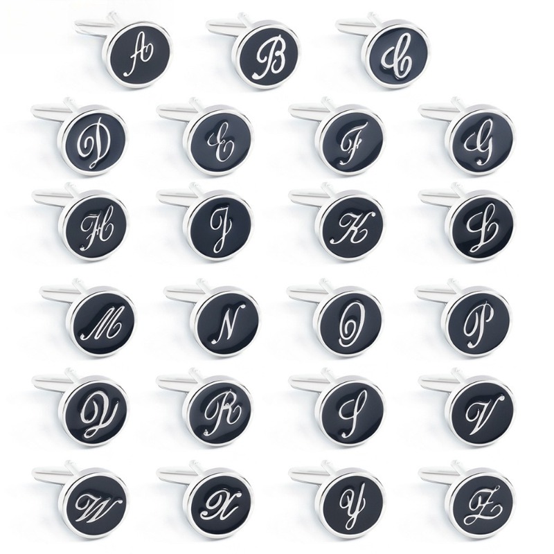 Z Men'S Grooming - Vintage Script Initial Cufflinks For Men