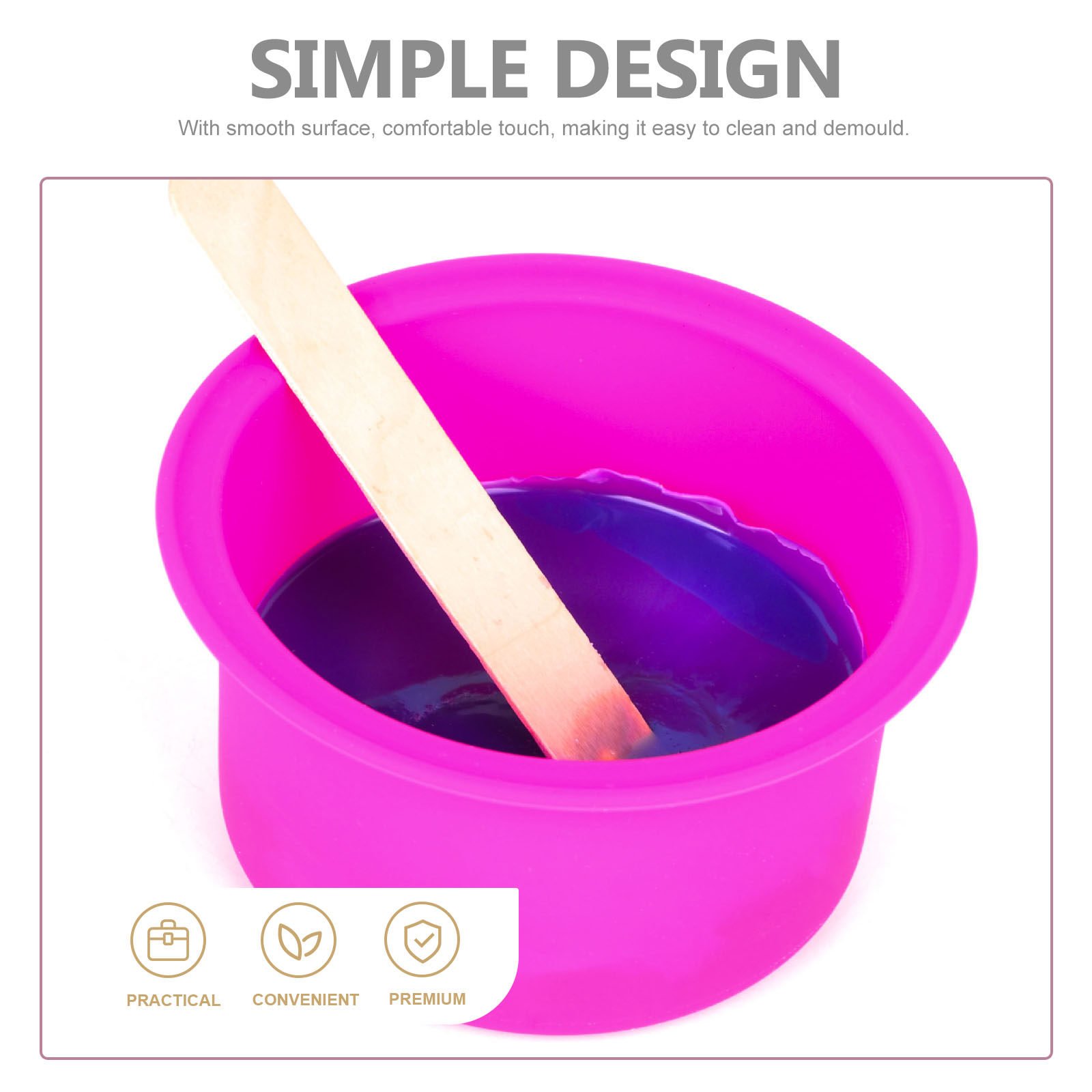 Pink Silicone Wax Melting Pot  - Hair Wax Stick recension och pris