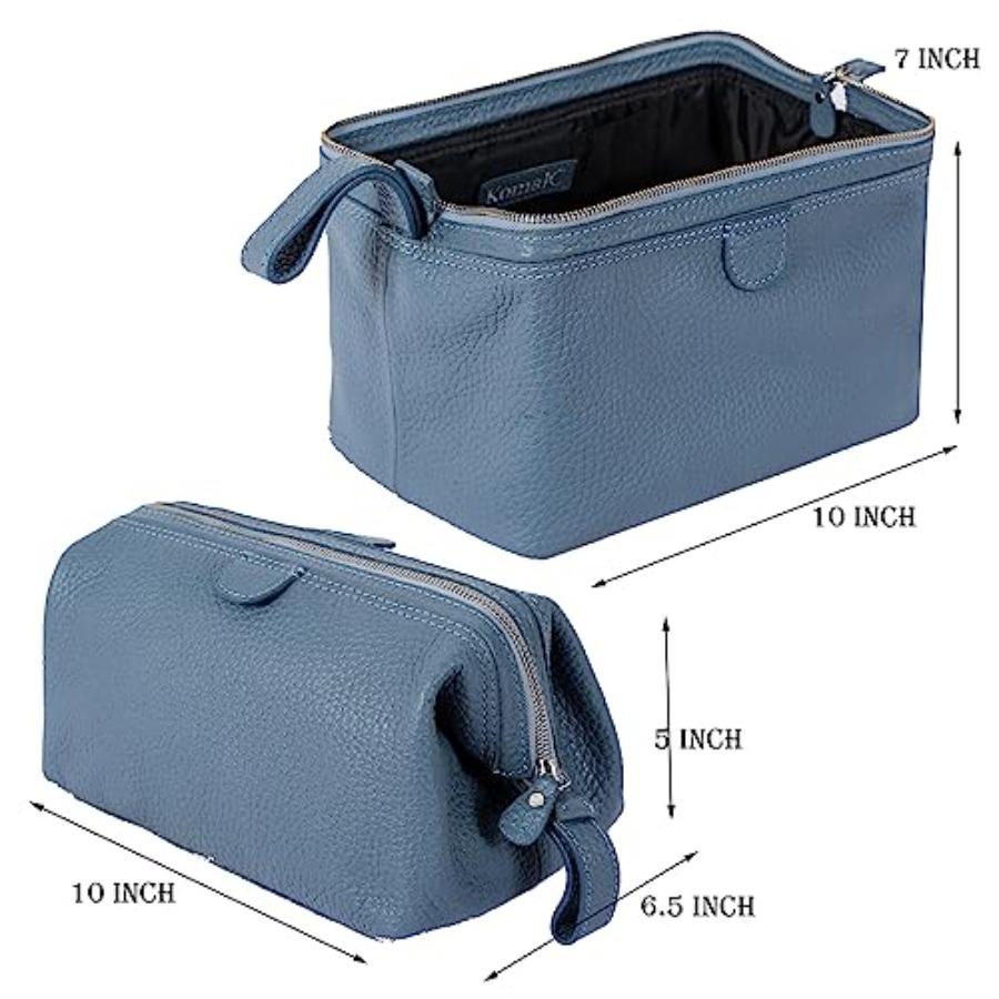 Premium Buffalo Leather Toilet - Men'S Grooming Bag recension och pris