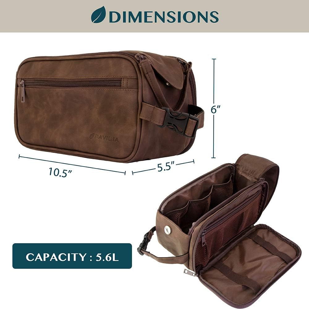 PAVILIA Toiletry Bag for Men,  - Men'S Grooming Bag recension och pris