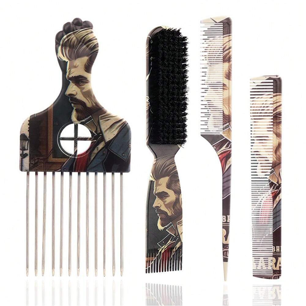 4Pcs Retro Hair Styling Set Be - Shaving Brush Set recension och pris