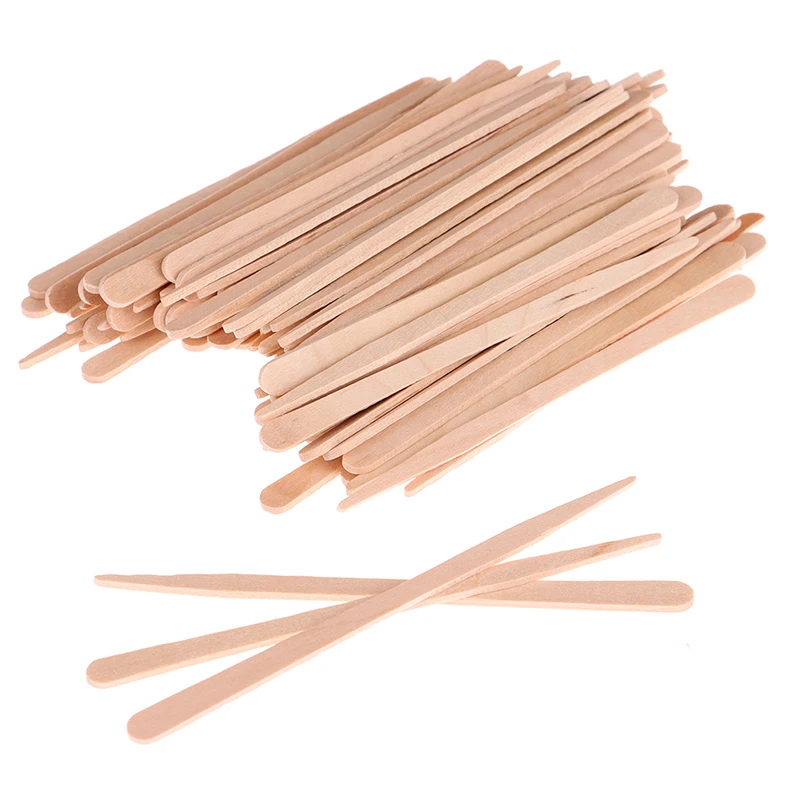 50/100Pcs Wooden Body Hair Rem - Hair Wax Stick recension och pris