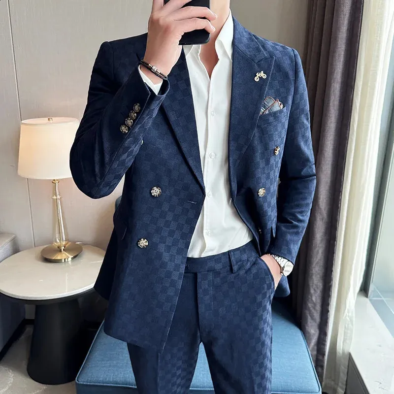 Fashion Men Suits 2 Piece Coat - Men'S Grooming Spot recension och pris