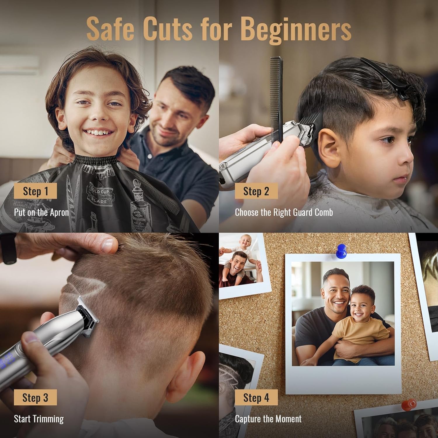 Cordless Hair Clippers and Tri - Hair Clipper Professional recension och pris