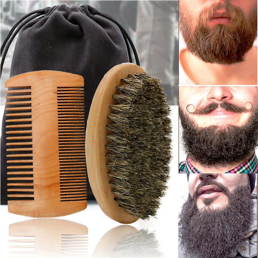 Soft Boar Bristle Wood Beard B - Shaving Brush Set recension och pris