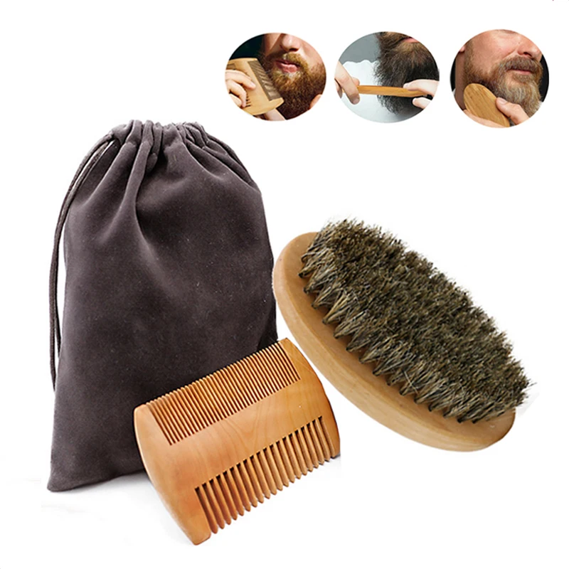 Soft Boar Bristle Wood Beard B - Shaving Brush Set recension och pris