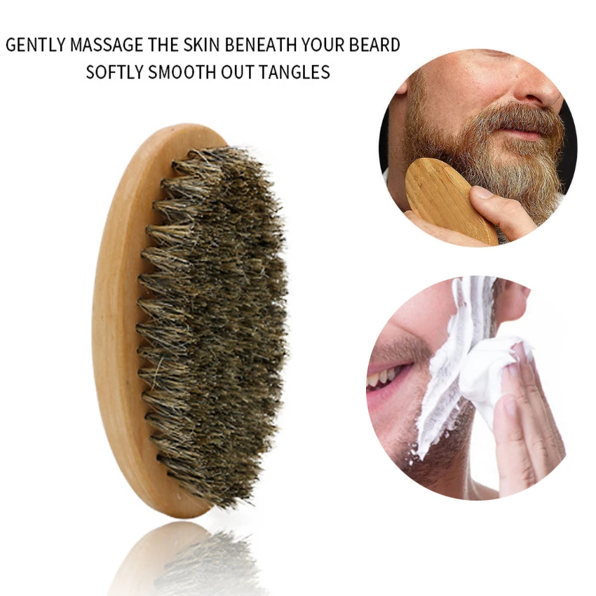 Soft Boar Bristle Wood Beard B - Shaving Brush Set recension och pris