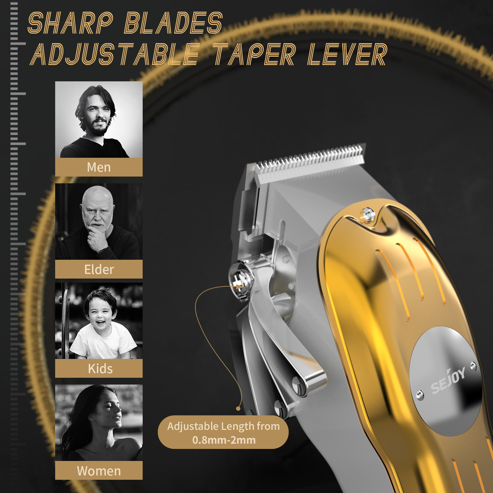 Sejoy Electric Baber Hair Clip - Hair Clipper Professional recension och pris