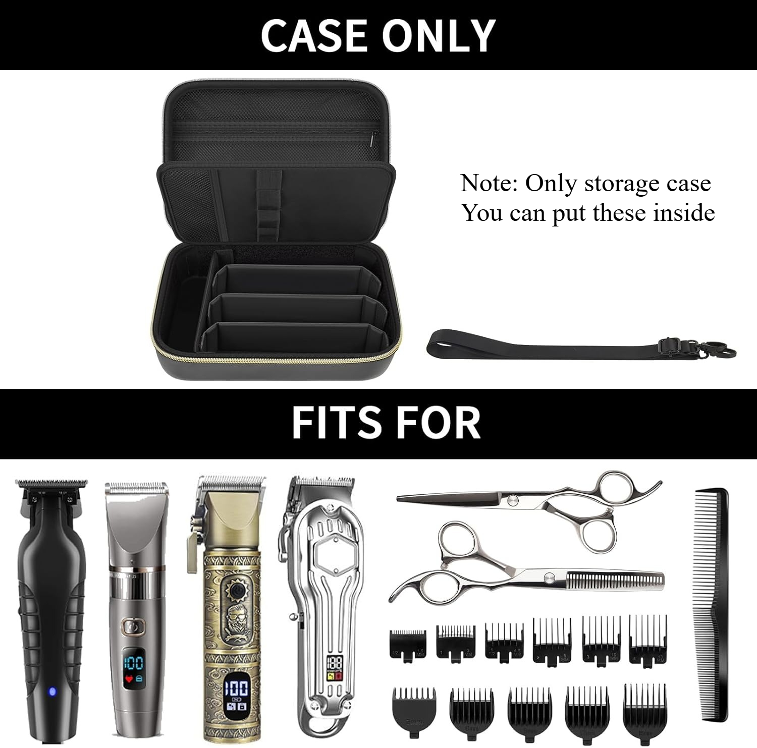 Barber Case for Hair Clippers  - Men'S Grooming Bag recension och pris