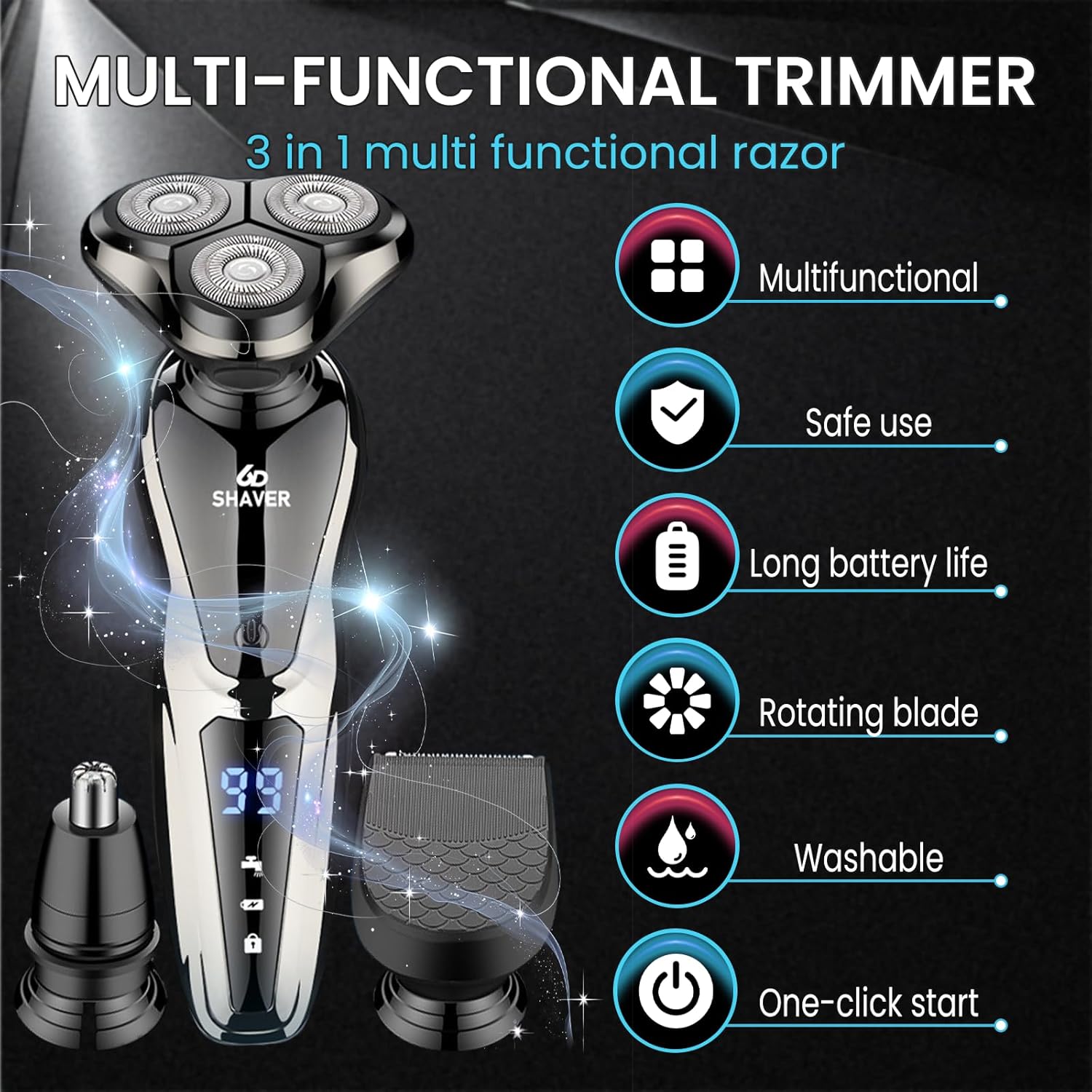 Rechargeable Electric Shaver f - Shaving Brush Set recension och pris