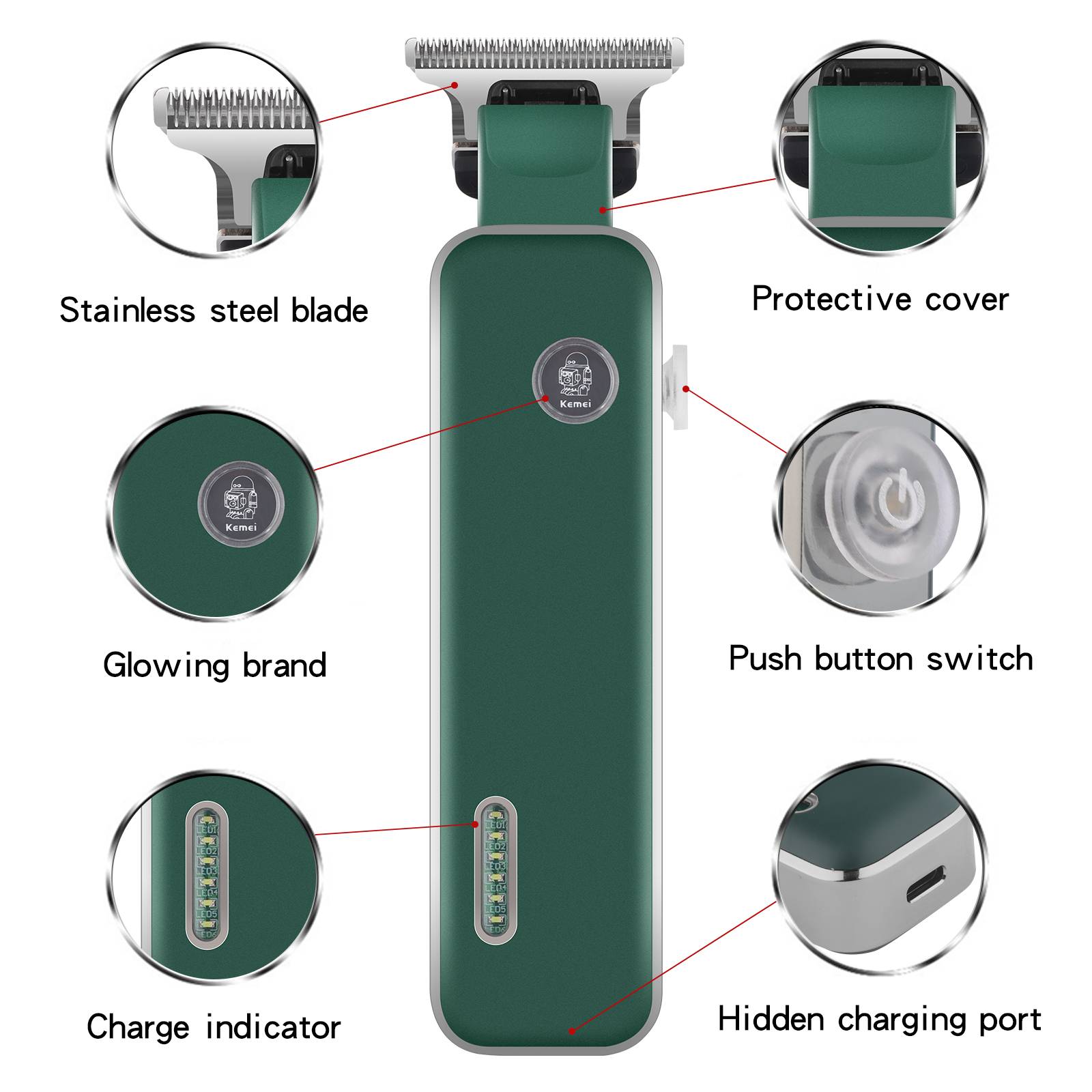 Kemei Professional Hair Clippe - Hair Clipper Professional recension och pris