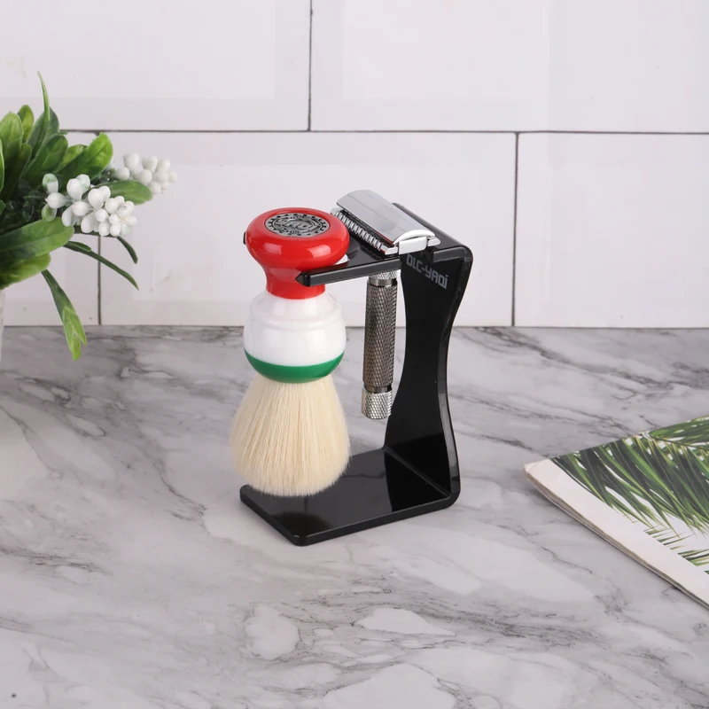 YAQi Cheap Creamy Black/White  - Shaving Brush Set recension och pris