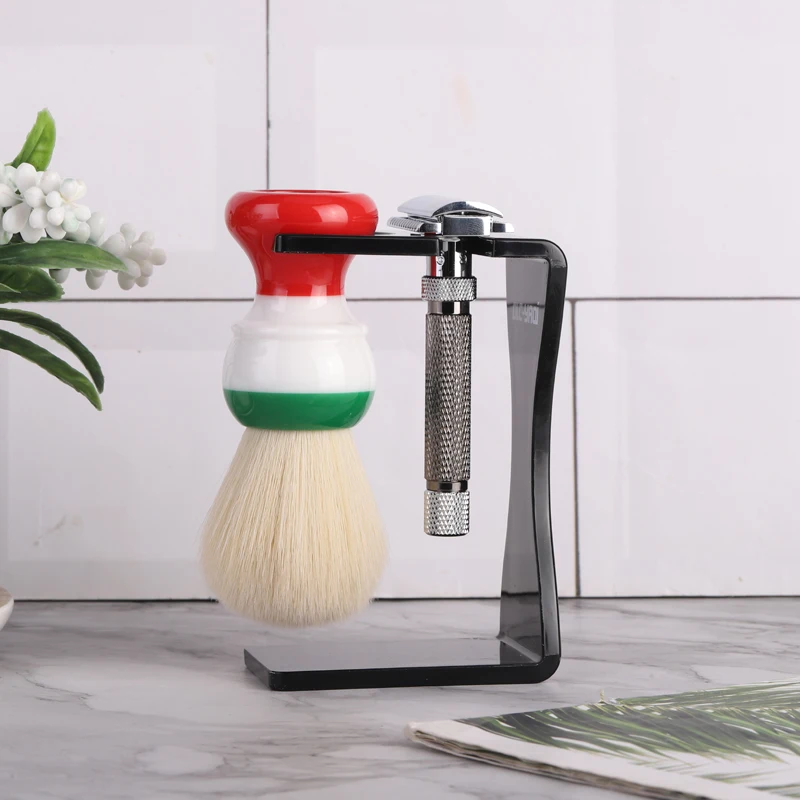 YAQi Cheap Creamy Black/White  - Shaving Brush Set recension och pris
